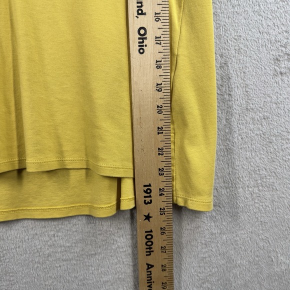 J Jill Pima 3/4 Sleeve V-Neck Top Women's Size‎ S Mustard Yellow - Picture 6 of 8